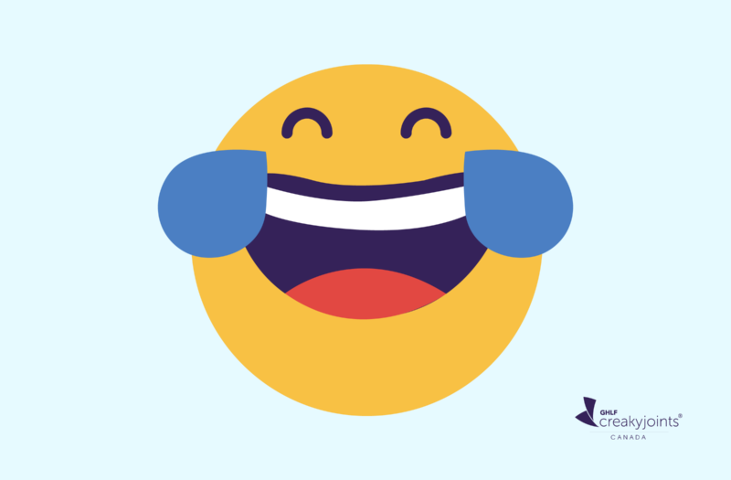 Illustration that shows a crying laughing emoji