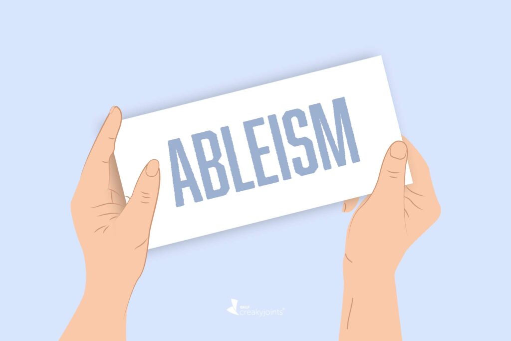 illustration of sign with word ableism